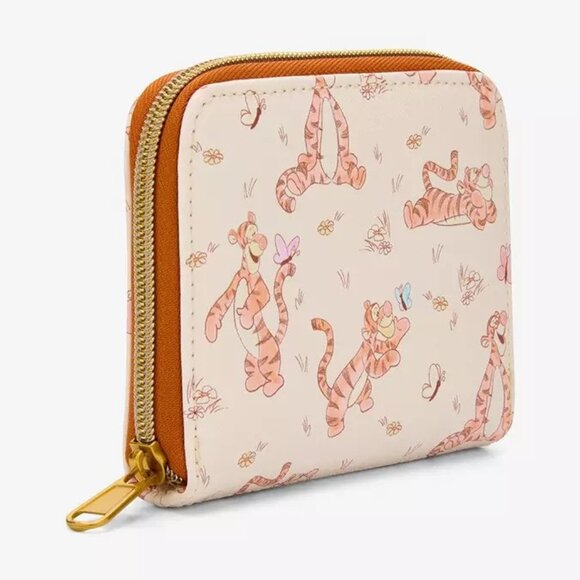 Loungefly Disney Winnie The Pooh Tigger Wallet Tigger Butterfly Zip Around New - Picture 4 of 4
